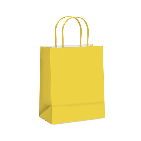 Sacola Papel Cromus Amarelo P 21,5x15x8cm