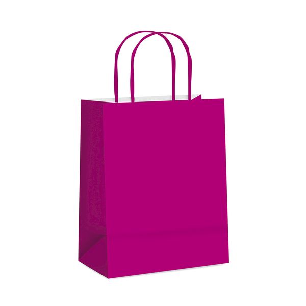 Sacola de Papel Cromus Rosa Pink G 32x26,5x13cm