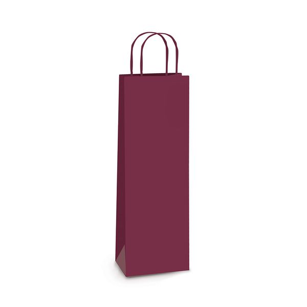 Sacola de Papel para Garrafa Cromus Marsala 35x13x8cm