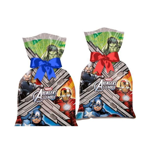 Sacola Plástica Avengers com 8 Unidades Regina