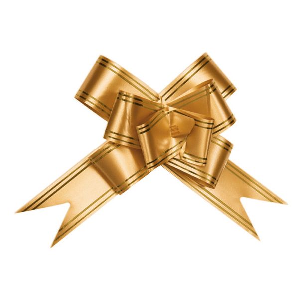 Laço Fácil Gala Dourado 1,8x34cm com 10 Unidades