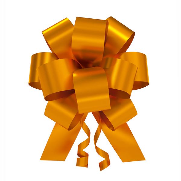 Laço Pronto Flor Emfesta Dourado 2x40cm