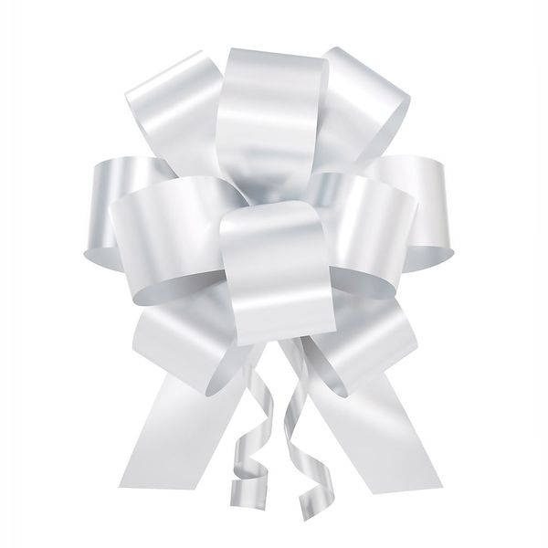 Laço Pronto Flor Emfesta Branco 4x110cm