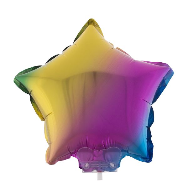 Balão Metalizado 11" Funny Estrela Degradê com Suporte