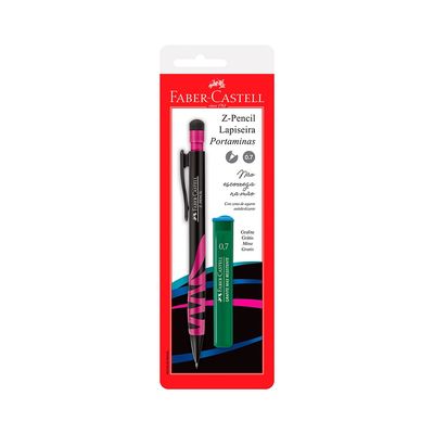 Lapiseira Faber-Castell Z-Pencil Mix 0.7mm com Mina Refil 0.7mm Cores Diversas - Item Sortido
