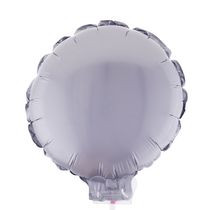 Balão Metalizado 11" Funny Redondo Prata com Suporte