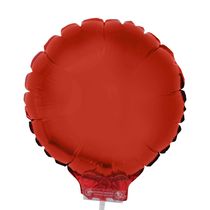 Balão Metalizado 11" Funny Redondo Vermelho com Suporte