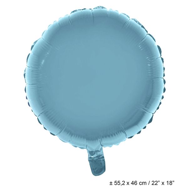 Balão Metalizado 18" Funny Redondo Azul Bebê