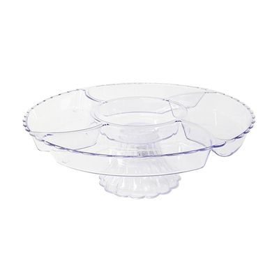 Petisqueira em Acrílico com Pé Lsc Toys Transparente