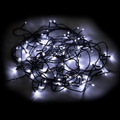 Pisca Led DeA 100 Lâmpadas Luz Branca 8 Funções com Fio Verde 220V 8m