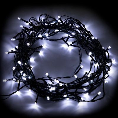 Pisca Led DeA 100 Lâmpadas Luz Branca 8 Funções com Fio Verde 220V 8m
