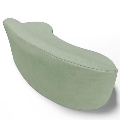 Sofá 4 Lugares Curvo Living Firenze Direito D02 Linho Verde 260cm D-477 - Lyam
