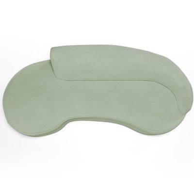 Sofá 4 Lugares Curvo Living Firenze Direito D02 Linho Verde 260cm D-477 - Lyam