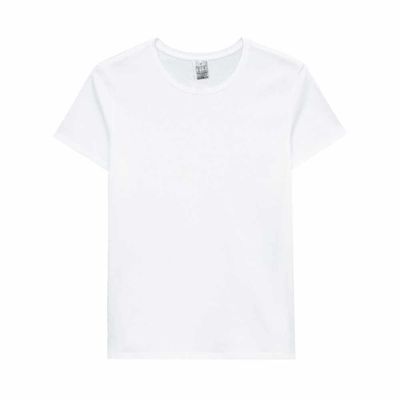 Camisa Básica Bomboné com Manga 100% Algodão Unissex P Branca