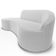 Sofá 4 Lugares Curvo Living Firenze Direito D02 Bouclê Branco 280cm B-53 - Lyam