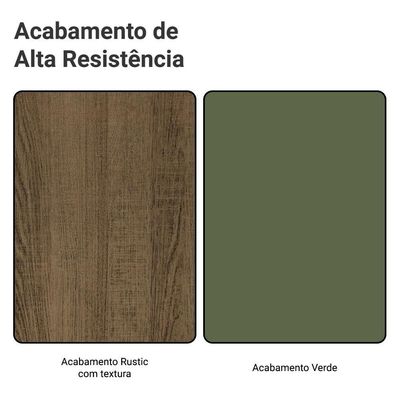 Armário Aéreo 80 Cm 1 Porta Basculante Vik Madesa Rustic/verde