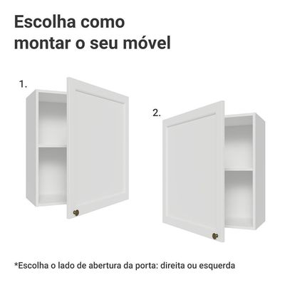 Armário Aéreo 60 Cm 1 Porta Vik Madesa Branco