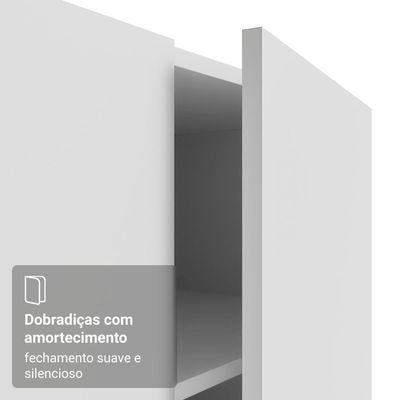 Guarda-roupa Modulado 2 Portas 2 Gavetas 1 Cabideiro Branco Neo Madesa