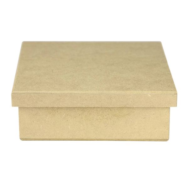 Caixa Mdf Rustika Lisa Reta com Tampa 15x15x5cm