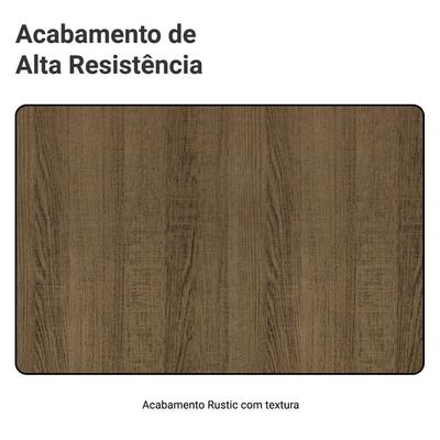 Mesa De Jantar Retangular Tampo De Madeira 5389 Rustic Madesa