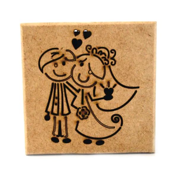 Caixa Mdf Rustika Arabesco Eu Te Amo 7x7x5cm