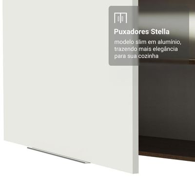 Armário Aéreo 100 Cm 1 Porta Basculante Rustic/branco Stella Madesa Rustic/branco