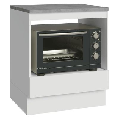 Balcão Para Forno/micro-ondas 70 Cm 1 Gaveta Branco Madesa Branco