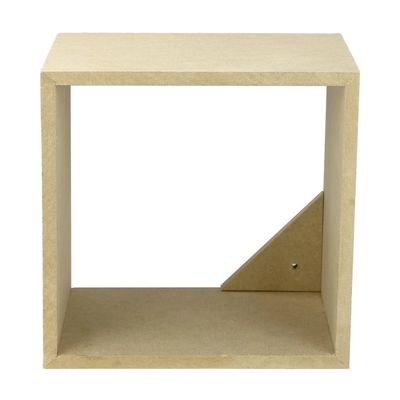 Kit com 3 Nichos de Mdf Rustika 20x20x12cm, 25x25x12cm, 30x30x12cm
