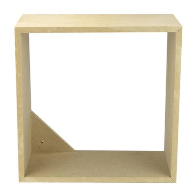 Kit com 3 Nichos de Mdf Rustika 20x20x12cm, 25x25x12cm, 30x30x12cm