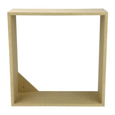 Kit com 3 Nichos de Mdf Rustika 20x20x12cm, 25x25x12cm, 30x30x12cm