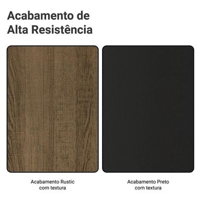 Guarda-roupa Closet Modulado 4 Gavetas 6 Prateleiras 140cm Rustic/preto Valencia Madesa Xa Rustic/preto