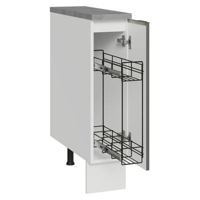 Balcão Porta-temperos 20cm 1 P C/ Tampo B Veludo Lux Madesa Branco/branco Veludo