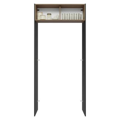 Porta-geladeira 103 Cm 1 Porta Basculante Preto/rustic/preto Agata Madesa Preto/rustic/preto