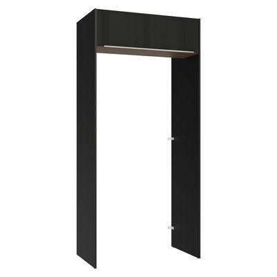 Porta-geladeira 103 Cm 1 Porta Basculante Preto/rustic/preto Lux Madesa Preto/rustic/preto
