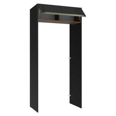Porta-geladeira 103 Cm 1 Porta Basculante Preto/rustic/preto Lux Madesa Preto/rustic/preto