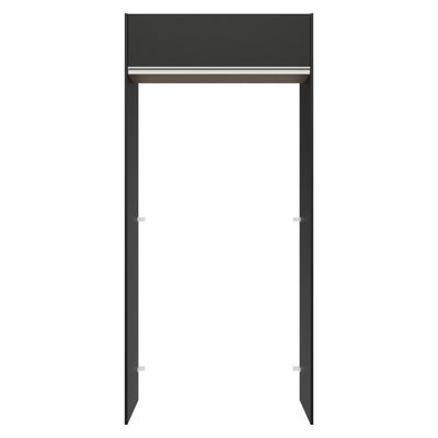 Porta-geladeira 103 Cm 1 Porta Basculante Preto/rustic/preto Glamy Madesa Preto/rustic/preto