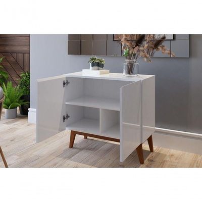 Buffet Aparador Ares 2 Portas Branco - Moveisaqui