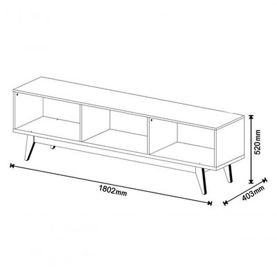 Rack Classic 2g 1.8 Off White Com Nature - Imcal Móveis