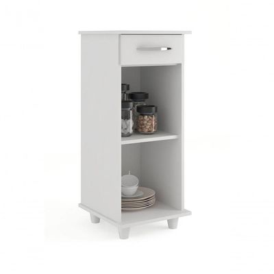 Balcão Para Cozinha Compacto Viena Branco Brilho - Móveis Fiorello