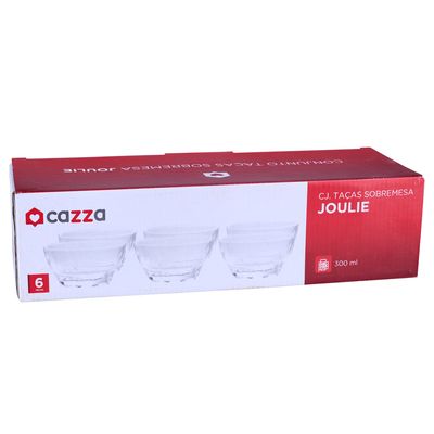 Conjunto com 6 tigelas de Vidro 300ml  CV244595 Cazza