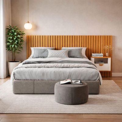 Cabeceira Ripada Maracá Casal-queen 1 Mesa Jb Buriti Off White - Moveis Jb
