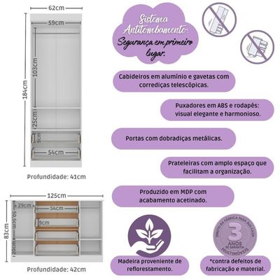 Quarto De Bebê Completo Com Berço Americano 3 Em 1 Encanto Multimóveis Mp4593 Branco/madeirado