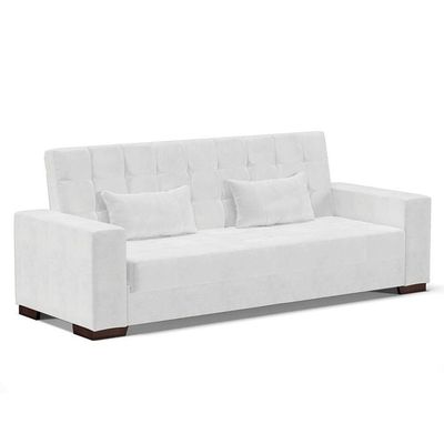 Sofá Cama 02 Lugares Lisboa Corano - D'Rossi Cor Branco
