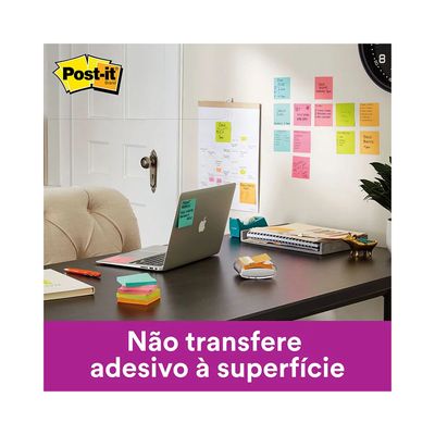 Bloco Adesivo Post It 3M Verde 76x76mm 45 Folhas