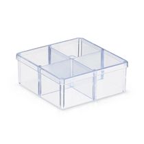 Caixa Divisória Oldaniplast Acrílica 7x7cm Incolor com 6 unidades