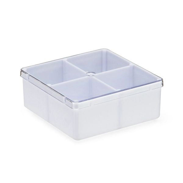Caixa Organizadora de Acrílico com Divisórias Oldaniplast Branca 7x7cm com 6 Unidades Caixa Organizadora de Acrílico com Divisórias Oldaniplast Branca 7x7cm com 6 Unidades