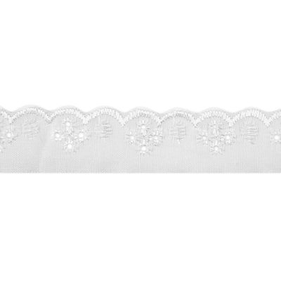 Bordado Inglês de Poliéster Nybc CTL15 2,5cm com 13,70m Branco