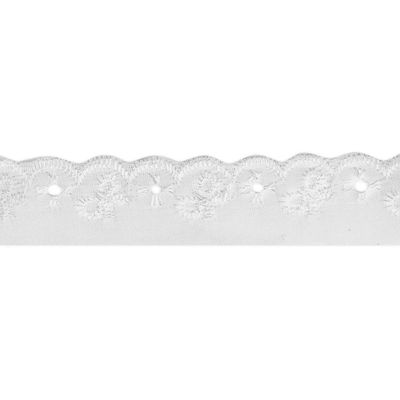 Bordado Inglês de Poliéster Nybc CTL17 2,5cm com 13,70m Branco