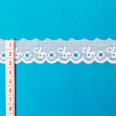 Bordado Inglês de Poliéster Nybc CTL17 2,5cm com 13,70m Branco