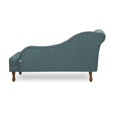 Divã Recamier Pés Retrô Medelin 150cm Linho E03 - D'rossi Azul